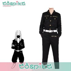 画像1: 東京卍リベンジャーズ 東リベ 東卍特攻服 東京卍會伍番隊副隊長 三途春千夜 コスプレ衣装 (1)
