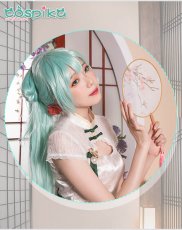 画像3: VOCALOID 初音ミク チャイナドレス ミク コスプレ衣装 (3)
