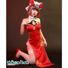 画像9: アズールレーン アズレン   チャイナドレス チェシャー コスプレ衣装 (9)