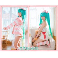 画像8: VOCALOID 初音ミク  miku パジャマ レーシングミクコスプレ衣装 (8)