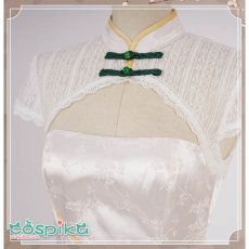 画像9: VOCALOID 初音ミク チャイナドレス ミク コスプレ衣装 (9)