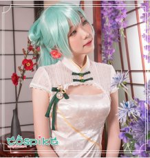 画像7: VOCALOID 初音ミク チャイナドレス ミク コスプレ衣装 (7)
