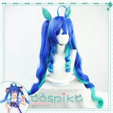 画像2: ウマ娘 ツインターボ コスプレウィッグ 耳付き (2)