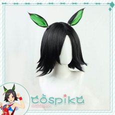 画像1: ウマ娘 ウイニングチケット コスプレウィッグ 耳付き (1)