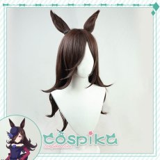画像2: ウマ娘 ライスシャワー コスプレウィッグ 耳付き (2)