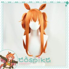 画像1: ウマ娘 マヤノトップガン コスプレウィッグ 耳付き (1)