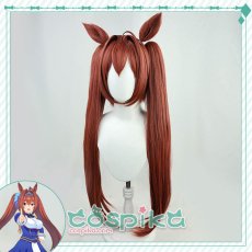 画像3: ウマ娘 ダイワスカーレット コスプレウィッグ 耳付き (3)