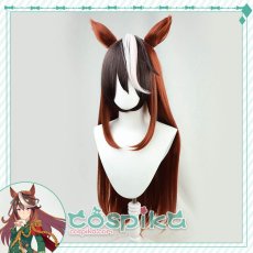 画像2: ウマ娘 シンボリルドルフ コスプレウィッグ 耳付き (2)